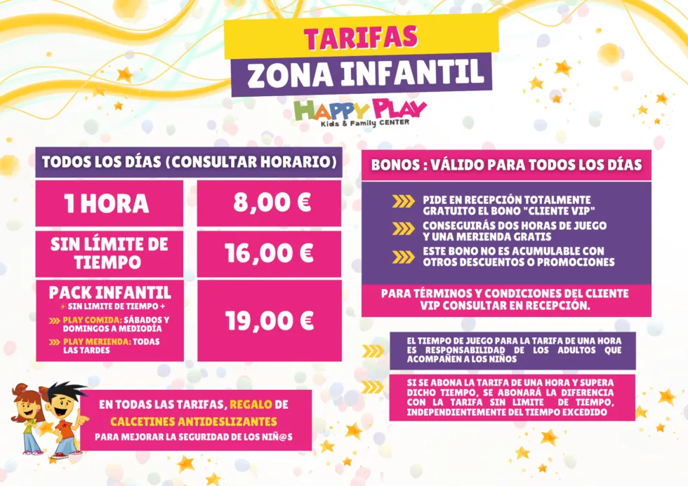 Tarifas Ludoteca