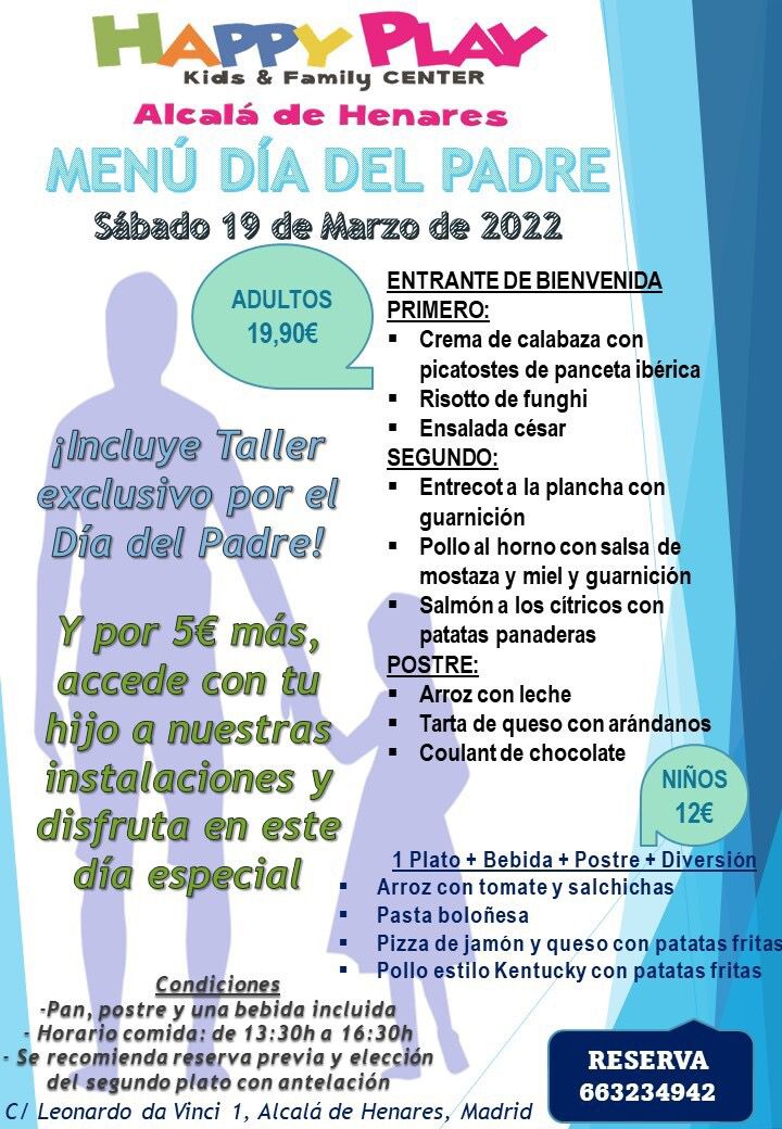 Menú Dia del Padre