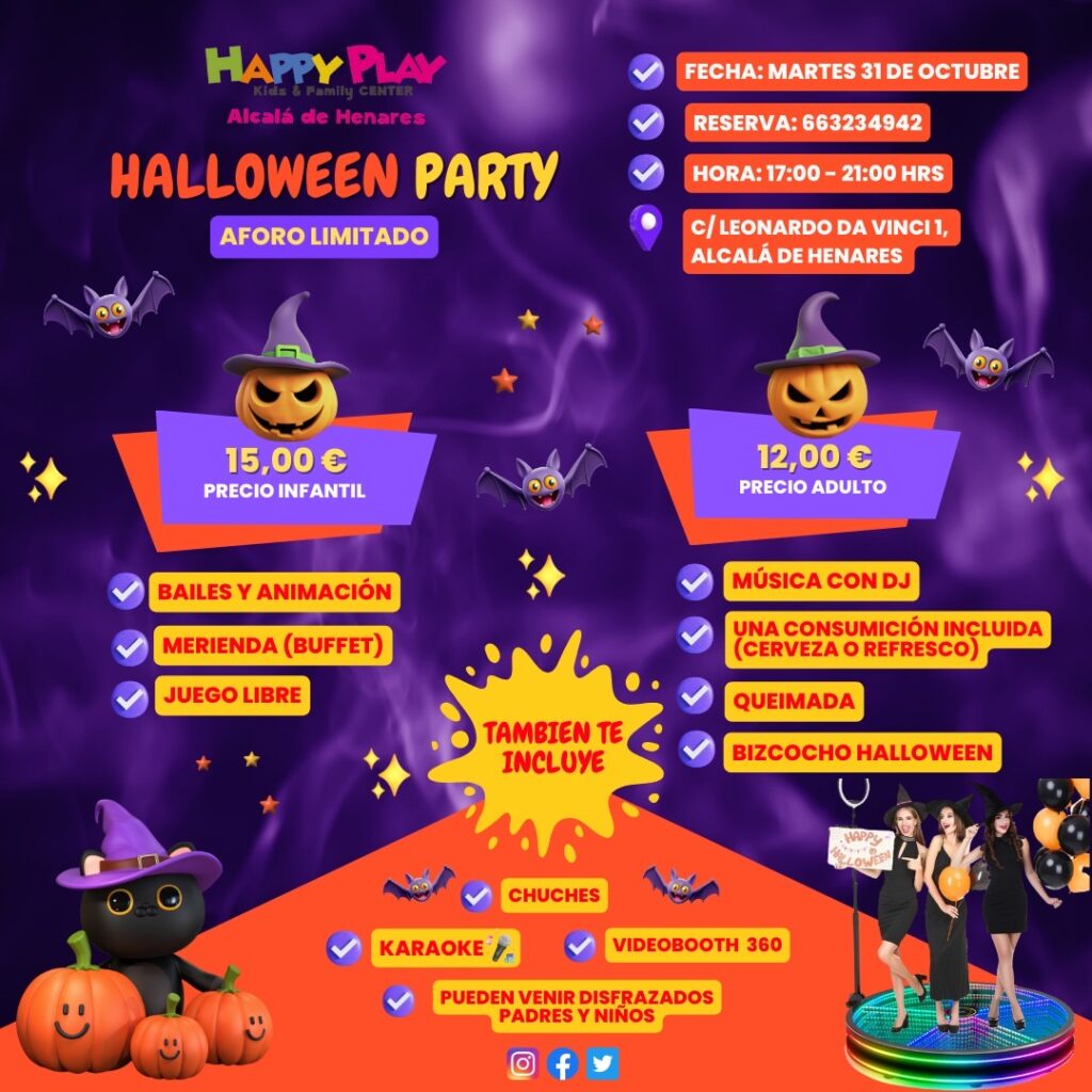 Fiesta de Halloween en Alcalá de Henares - Happy Play